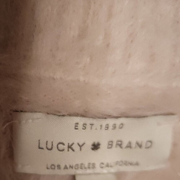 Lucky Brand Womens Pale Pink Eyelash Sweater Medium - Picture 4 of 6